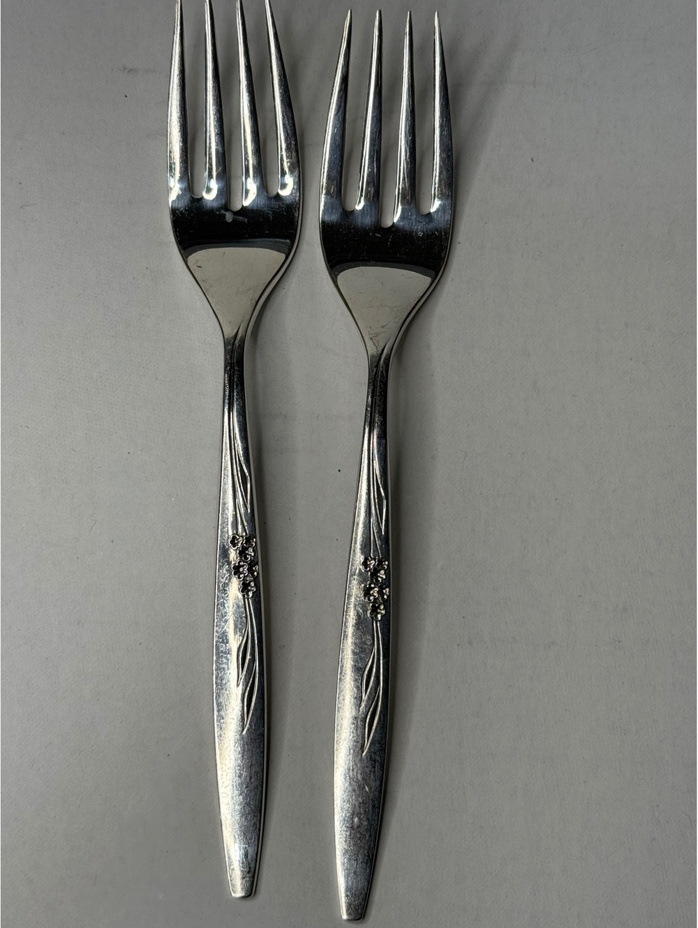 Vintage Oneida Community Enchantment Gentle Rose Silverplate 2 Dinner Fork Lot